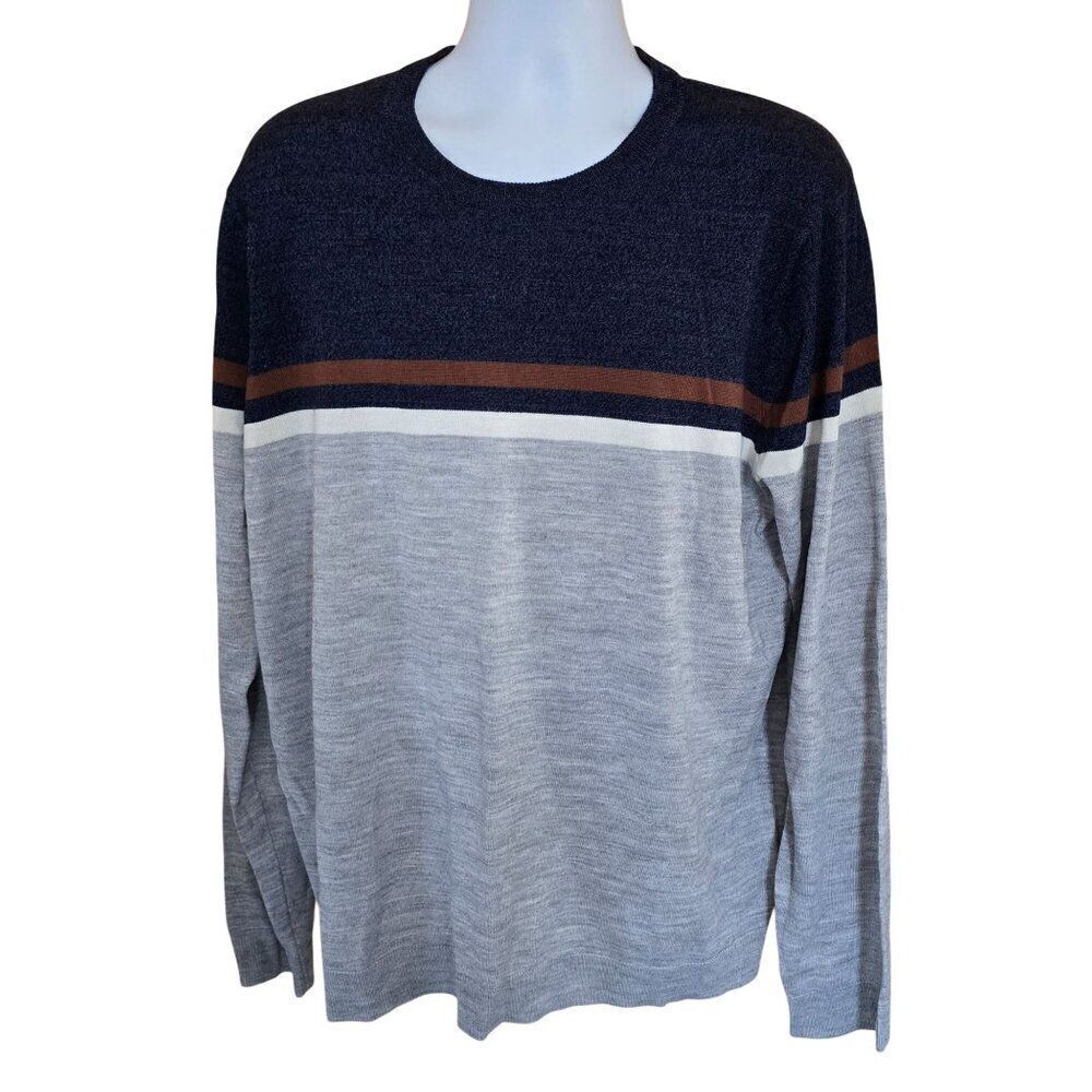 APT.9 Merino Blend CrewneckโSweater Stripe XXL Standard Fit